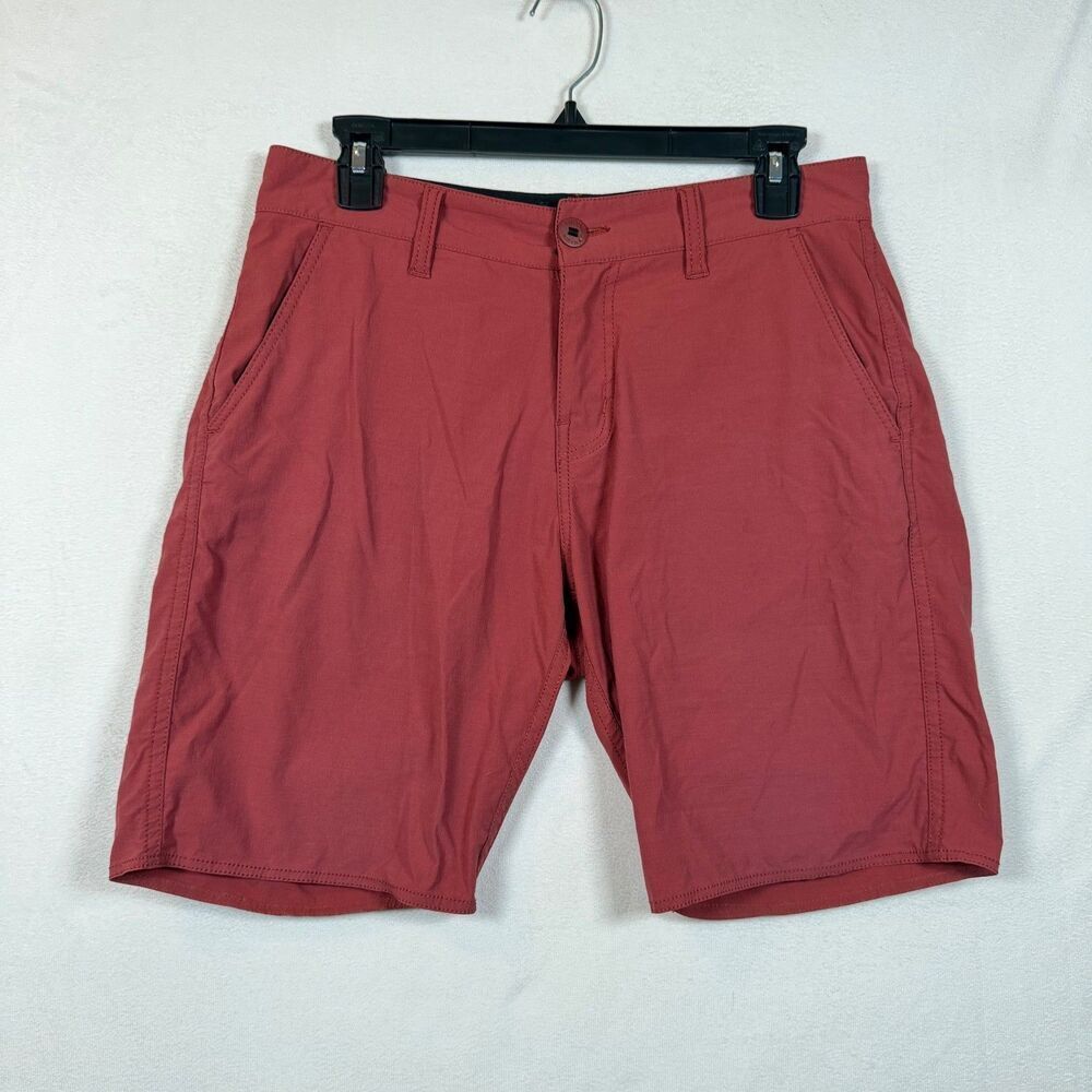Brixton All Terrain Shorts Mens 30 Red Quick Dry Stretch Outdoor Hiking Casual